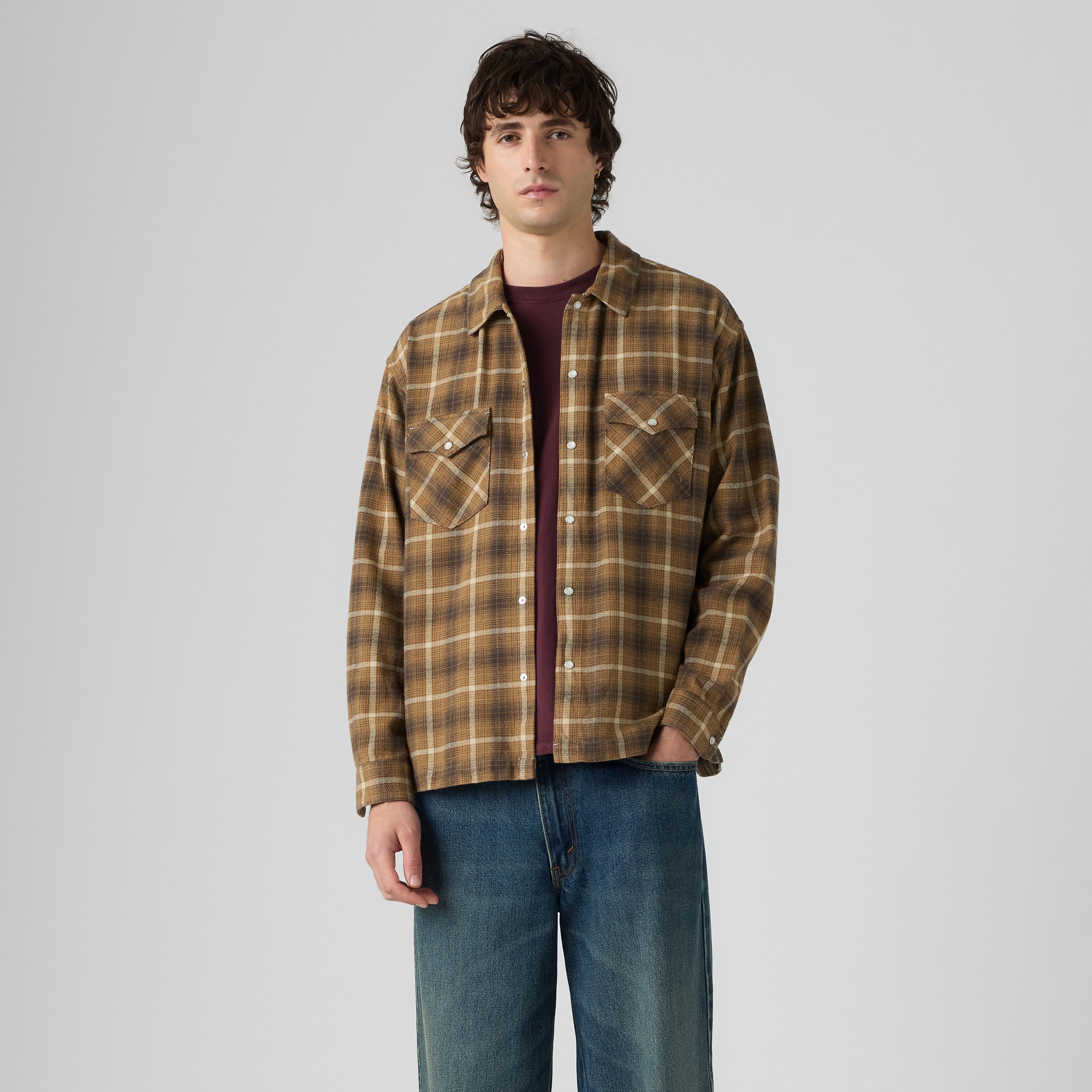Classic Boxy Western Flannel Shirt 3