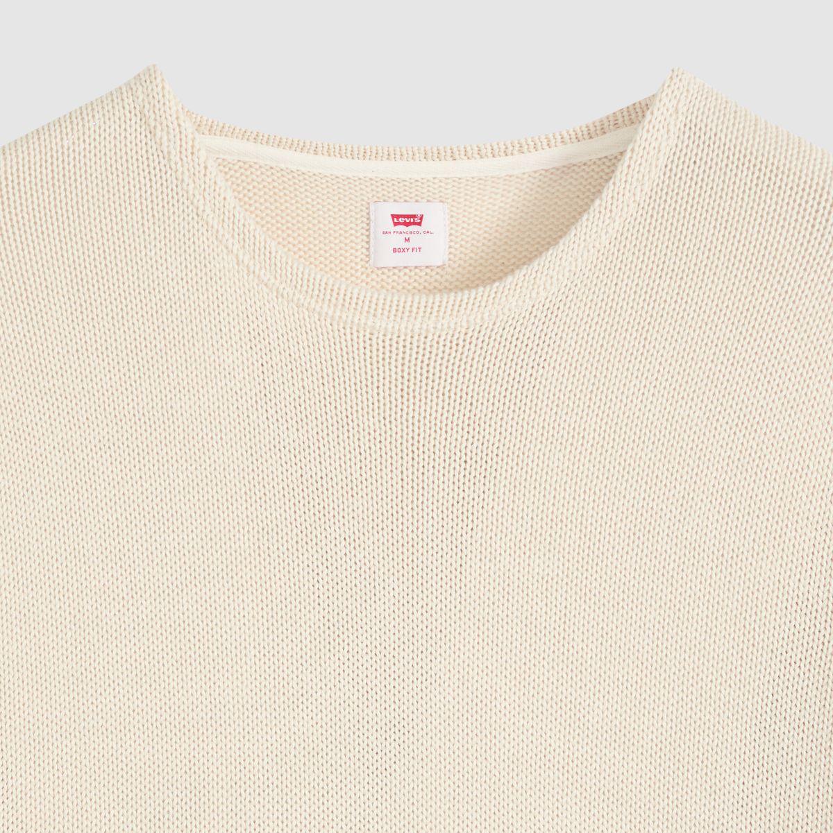 Posey Boxy Sweater — Oatmeal - White