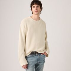 Posey Boxy Sweater — Oatmeal - White 1