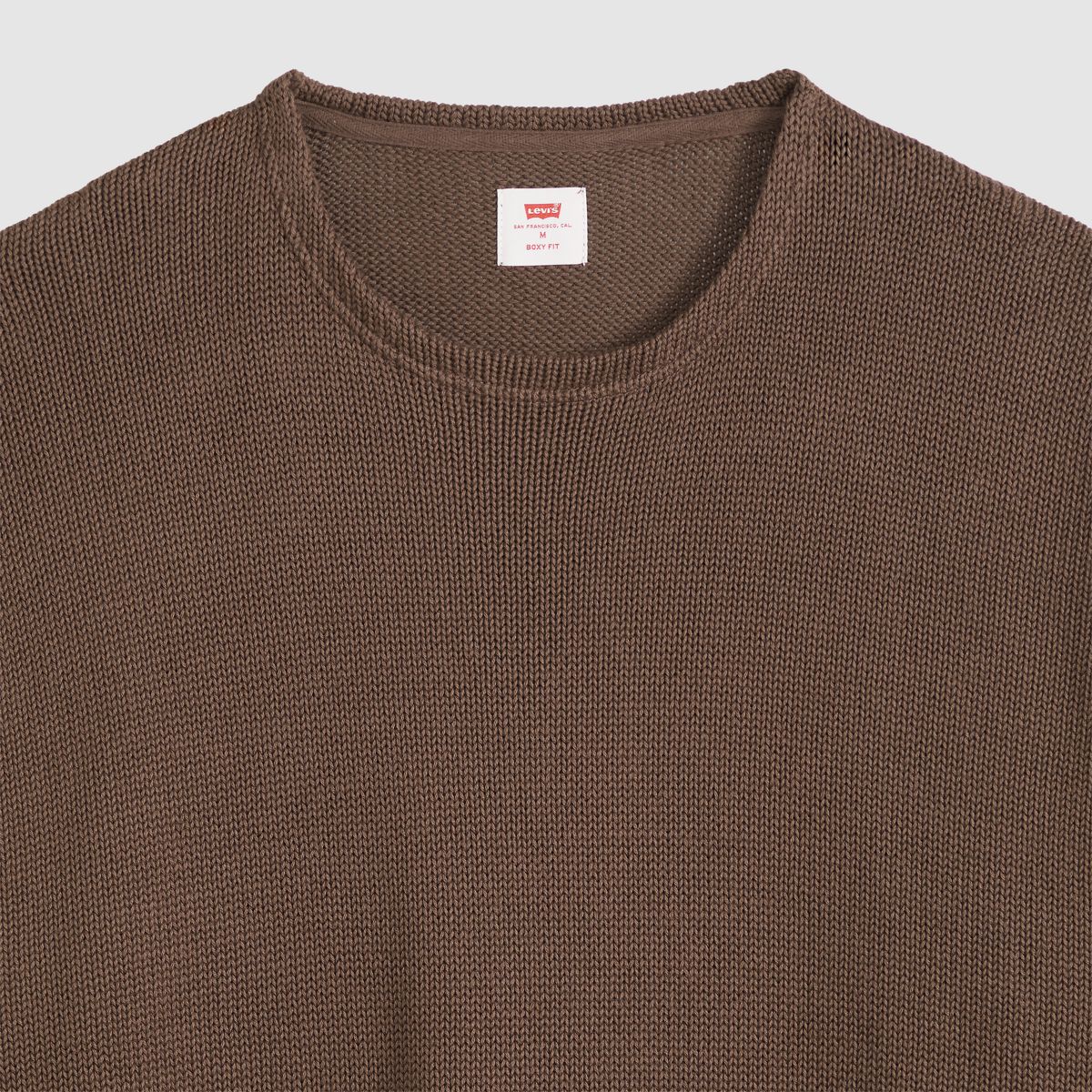 Posey Boxy Sweater — Shopping Bag - Brown