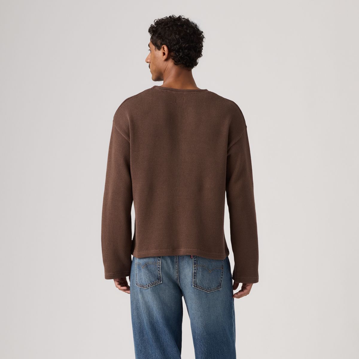 Posey Boxy Sweater — Shopping Bag - Brown