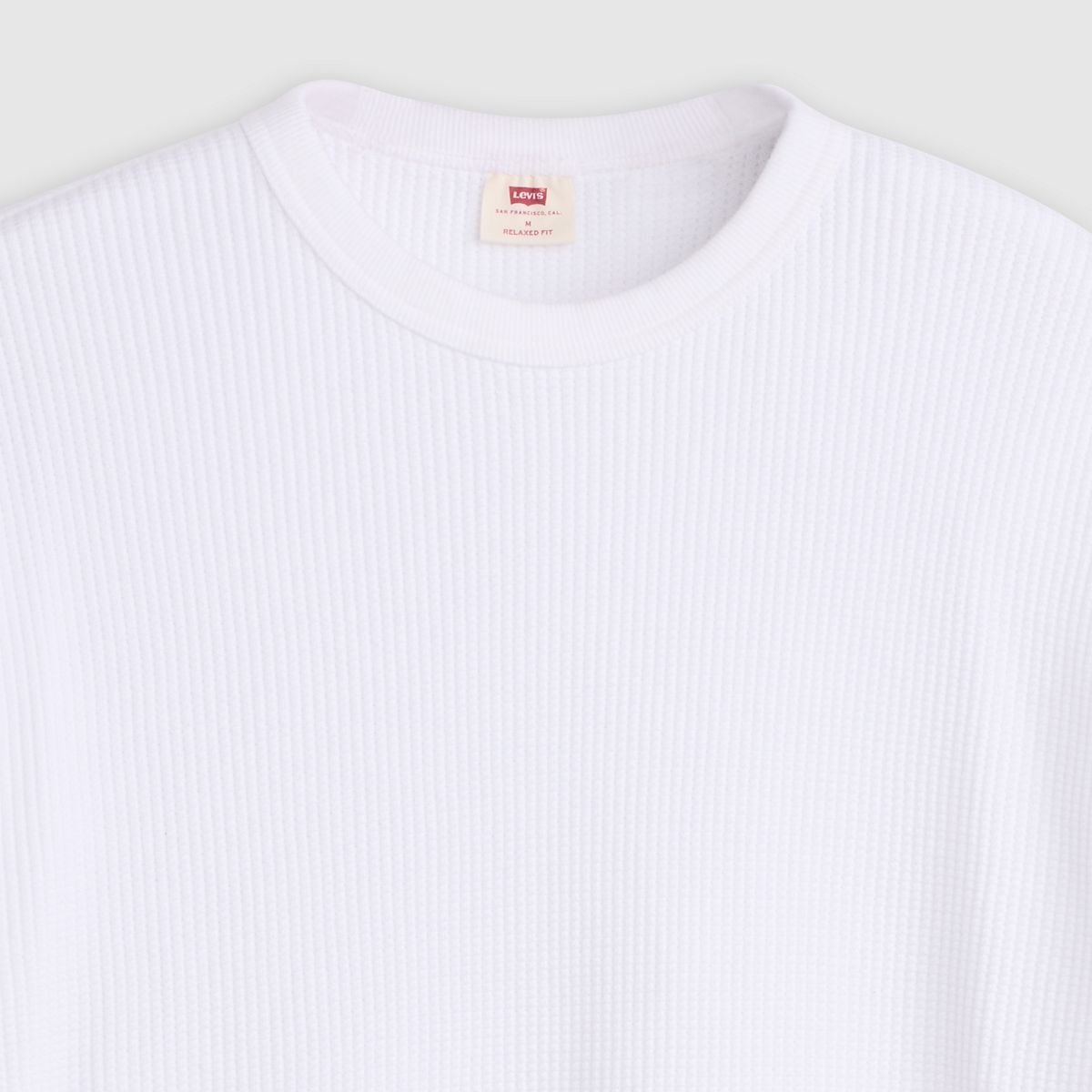 Red Tab Relaxed Long-Sleeve Thermal — White - White