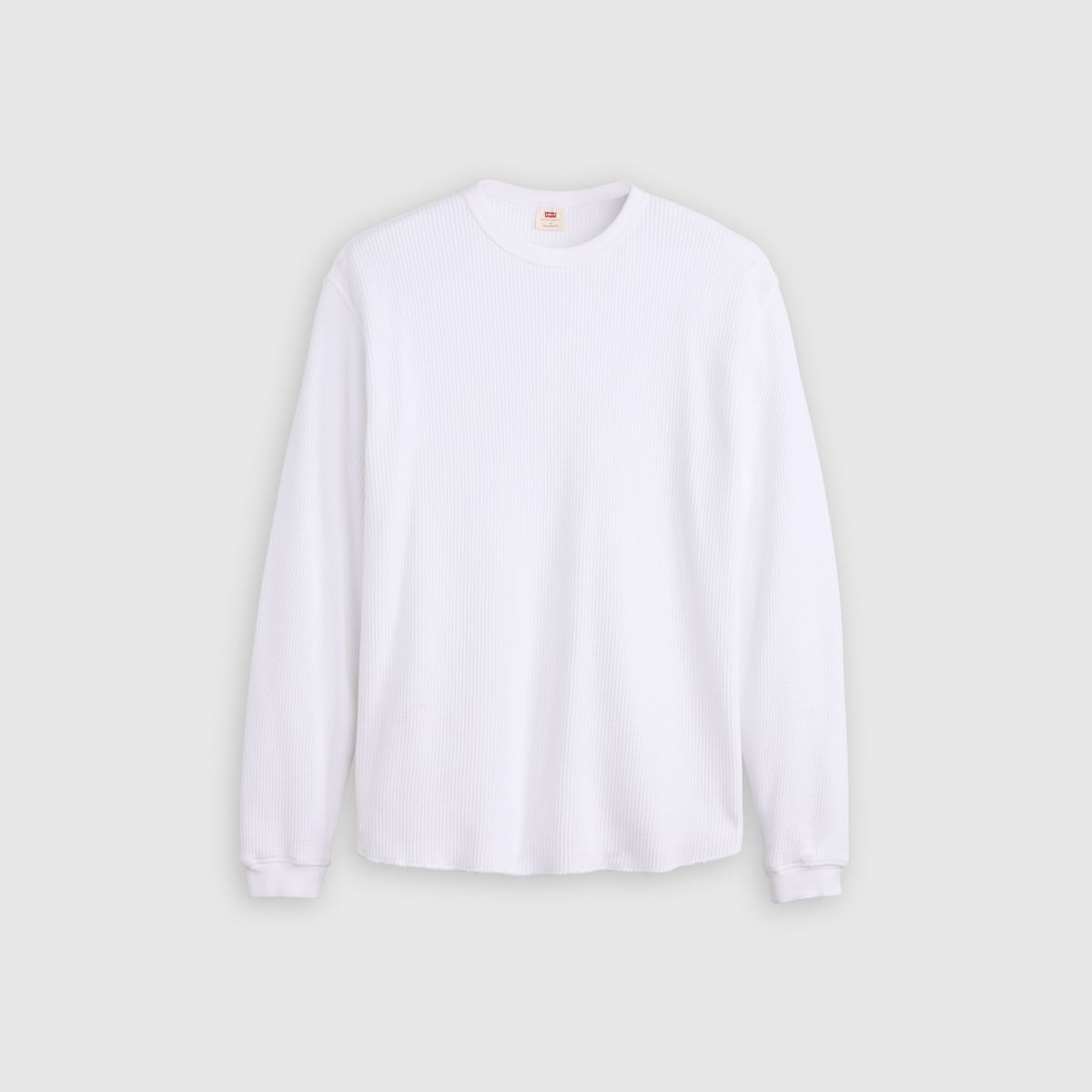 Red Tab Relaxed Long-Sleeve Thermal — White - White