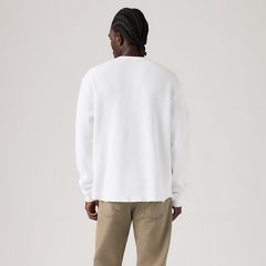 Red Tab Relaxed Long-Sleeve Thermal — White - White 4