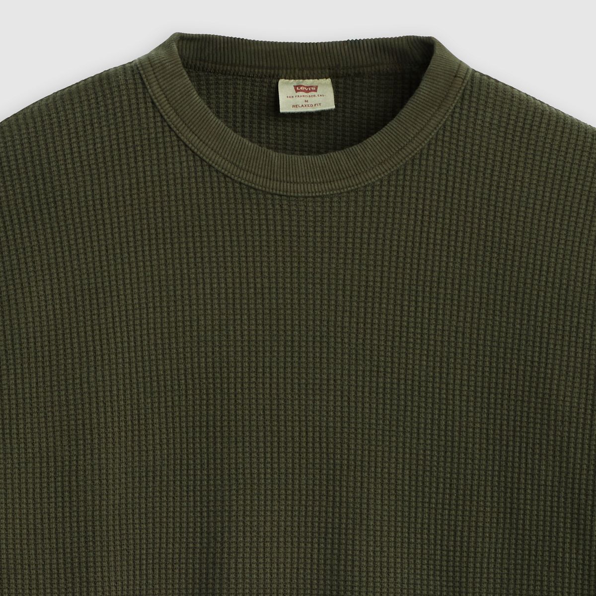 Red Tab Relaxed Long-Sleeve Thermal — Garment Dye Rosin - Green