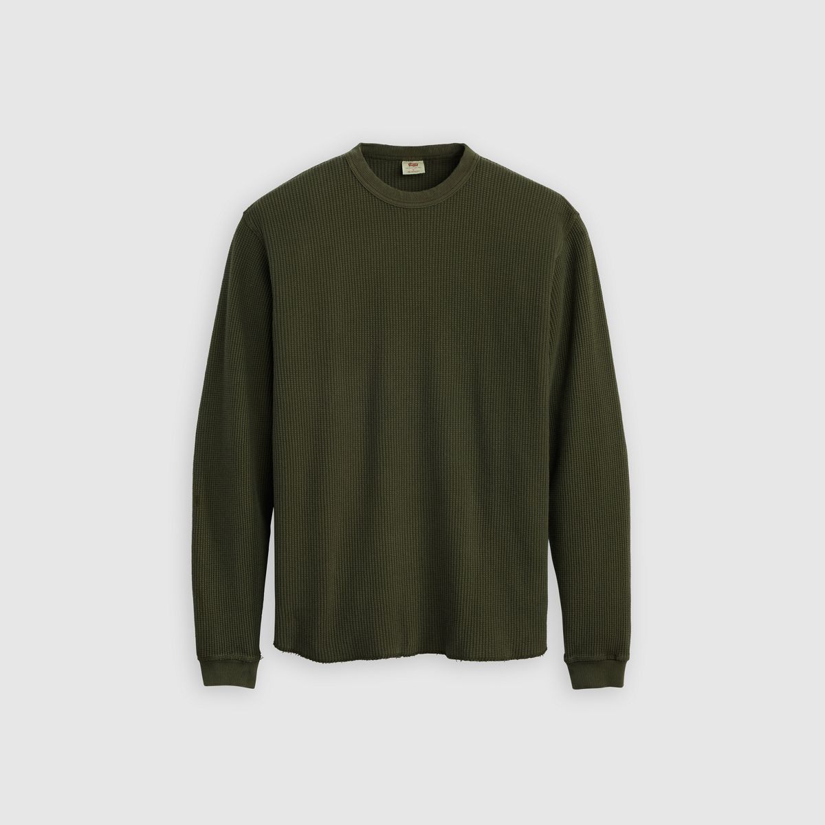 Red Tab Relaxed Long-Sleeve Thermal — Garment Dye Rosin - Green