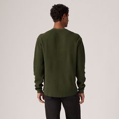 Red Tab Relaxed Long-Sleeve Thermal — Garment Dye Rosin - Green 5