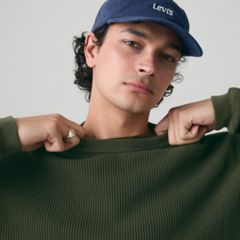 Red Tab Relaxed Long-Sleeve Thermal — Garment Dye Rosin - Green 3