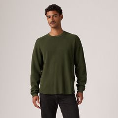 Red Tab Relaxed Long-Sleeve Thermal — Garment Dye Rosin - Green 4