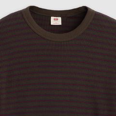 Red Tab Relaxed Long-Sleeve Thermal — Yannick Stripe Coffee - Brown 6