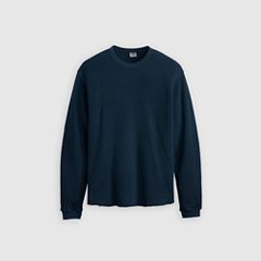 Red Tab Relaxed Long-Sleeve Thermal — Garment Dye Nightfall Navy - Blue 5