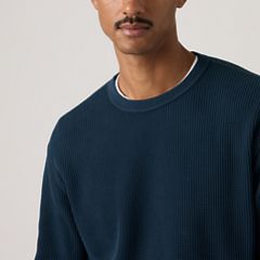 Red Tab Relaxed Long-Sleeve Thermal — Garment Dye Nightfall Navy - Blue 2