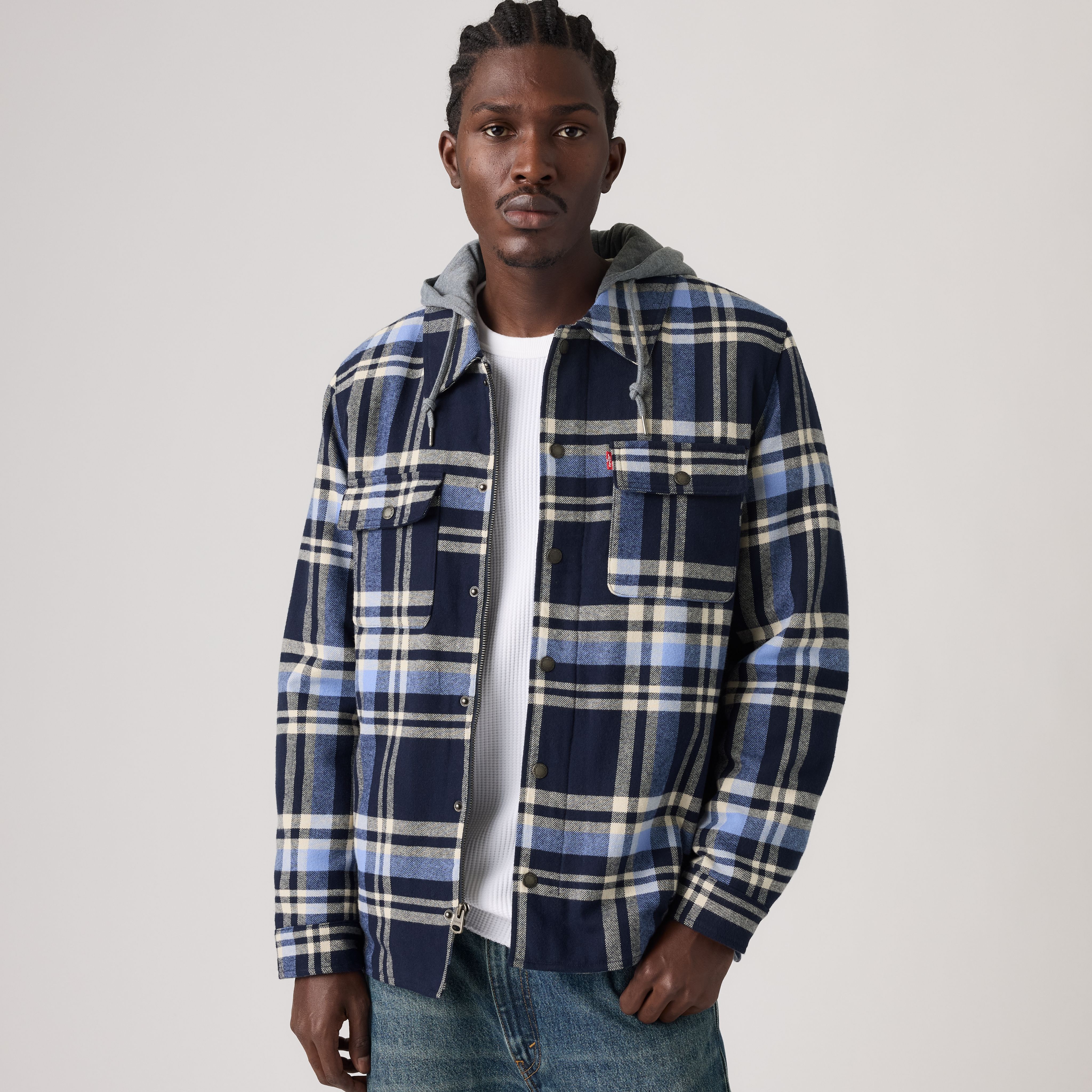 Flannel Hoodie Overshirt 1