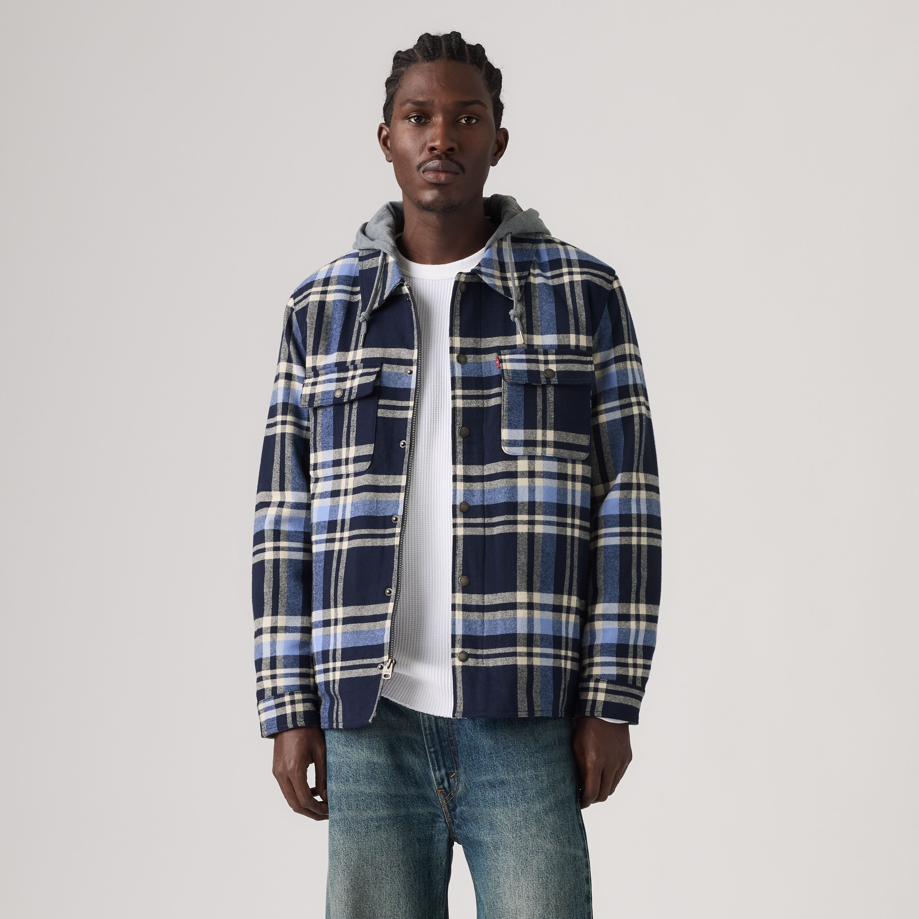 Flannel Hoodie Overshirt 1