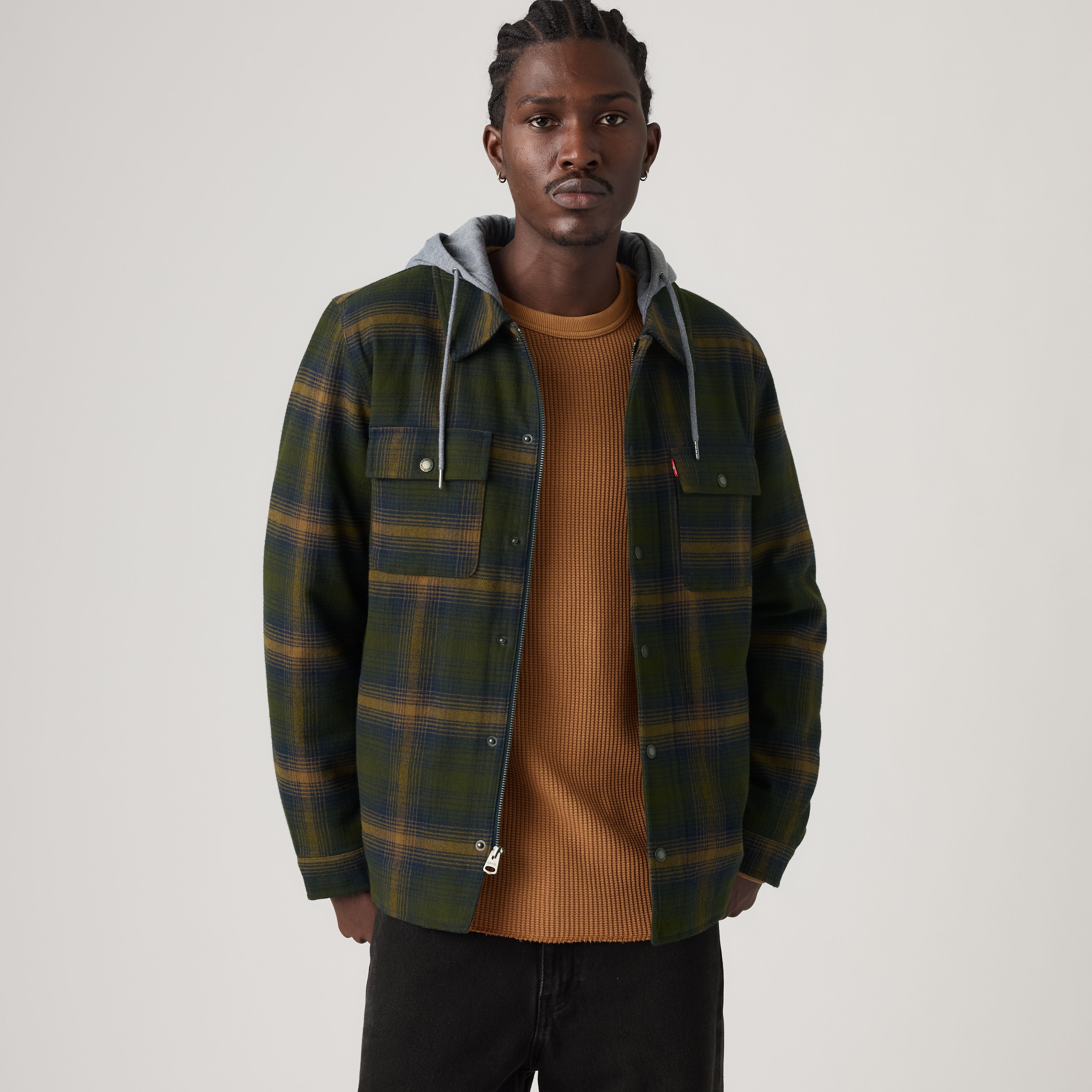 Flannel Hoodie Overshirt 1