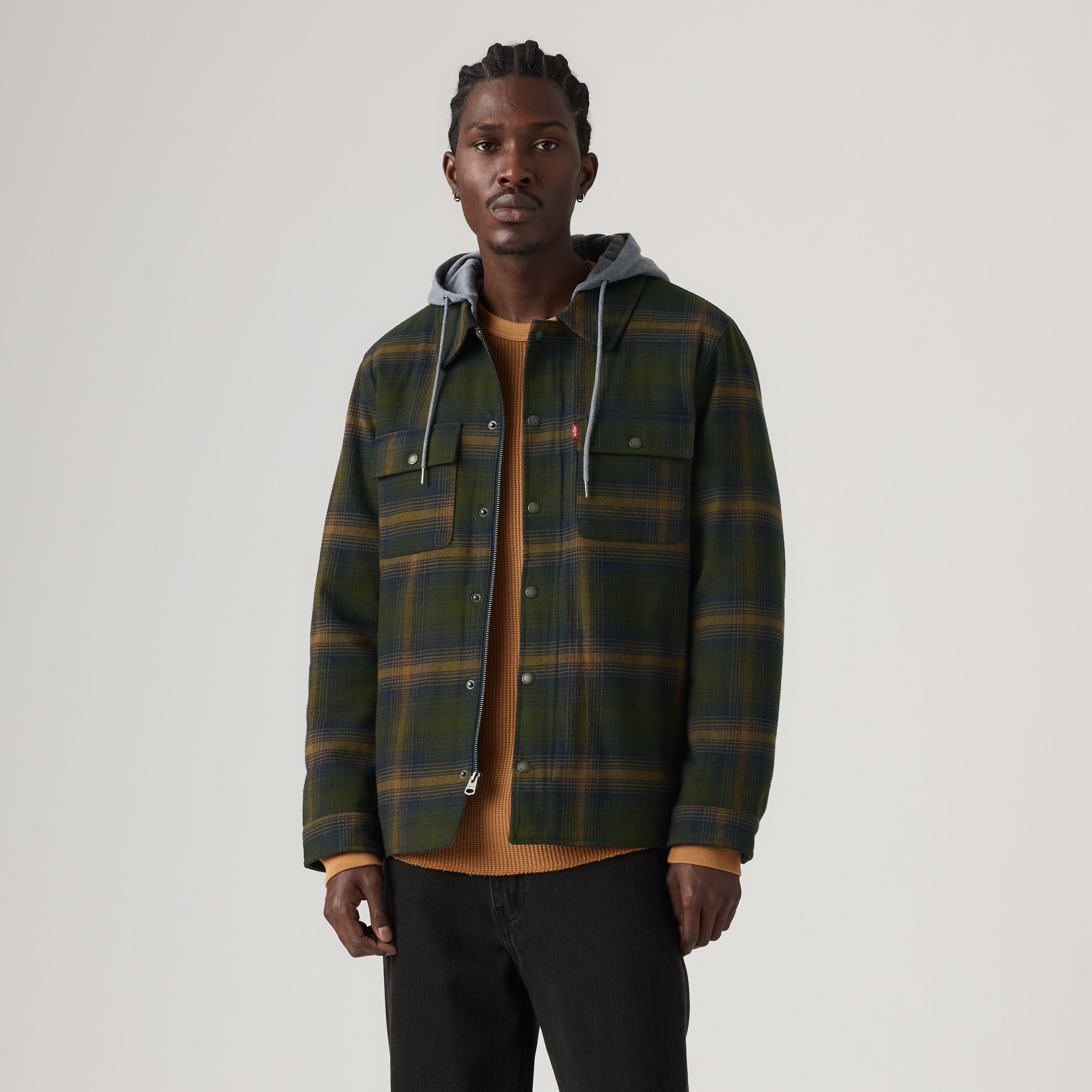 Flannel Hoodie Overshirt 1