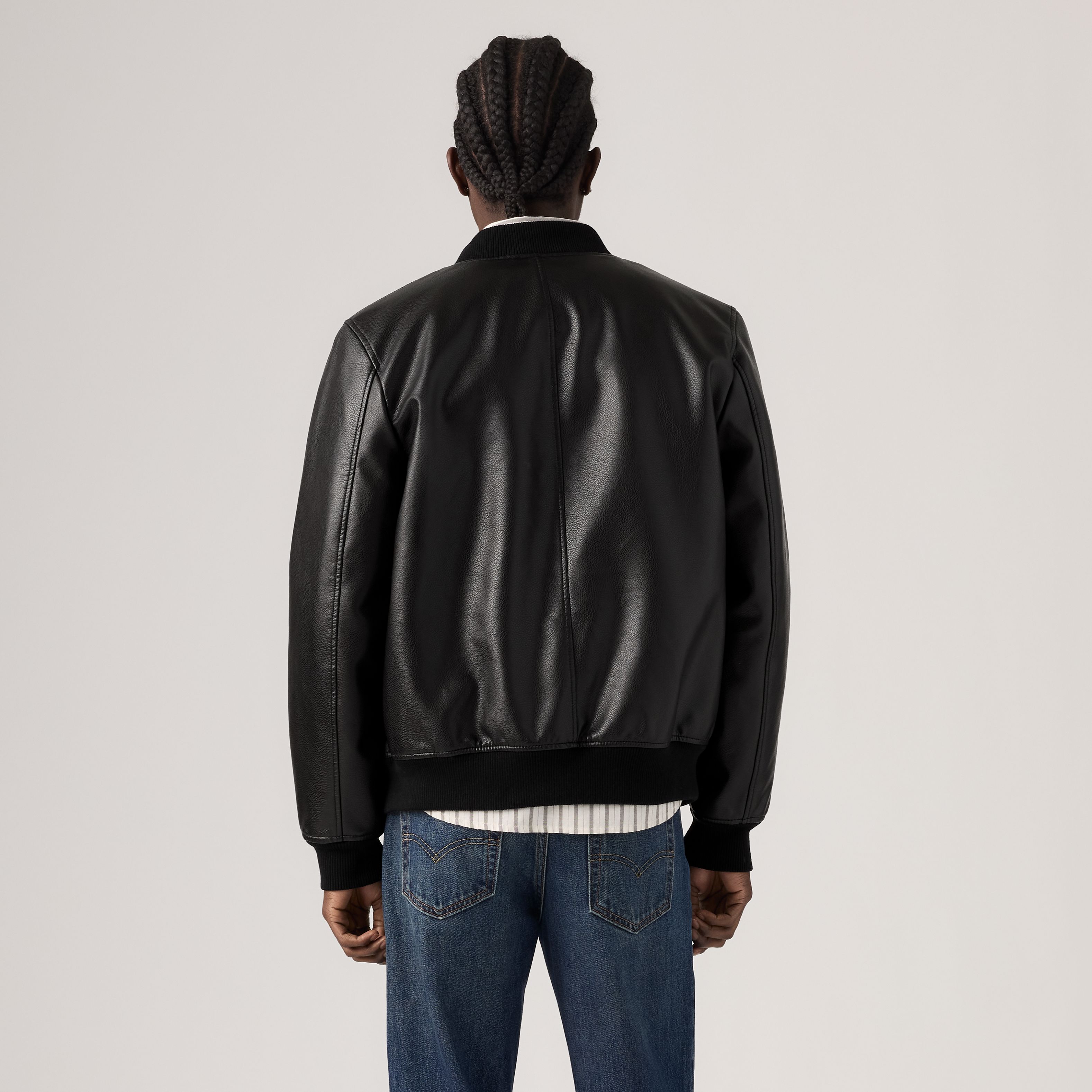 Faux Leather Varsity Bomber 4