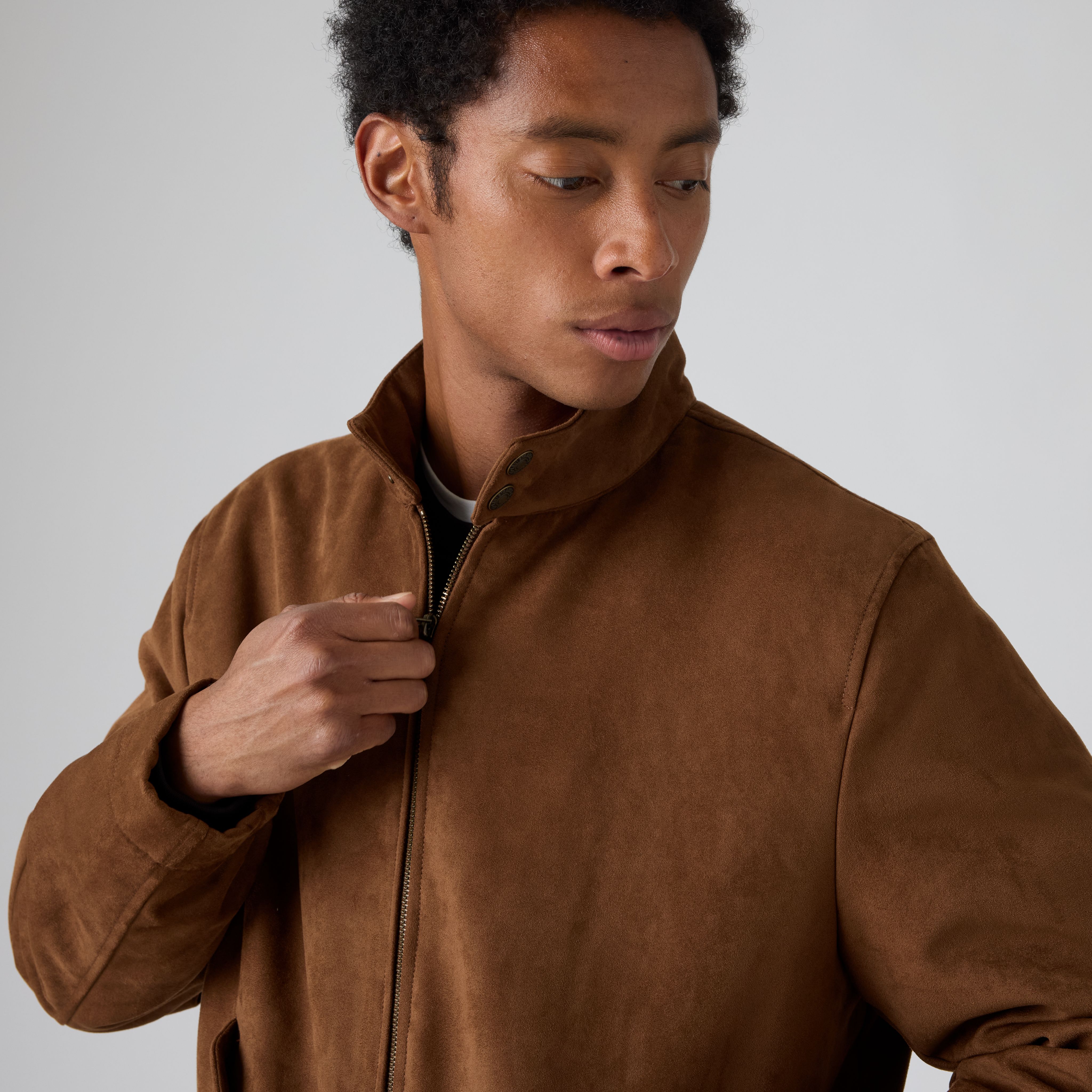 Faux Suede Harrington Bomber 2