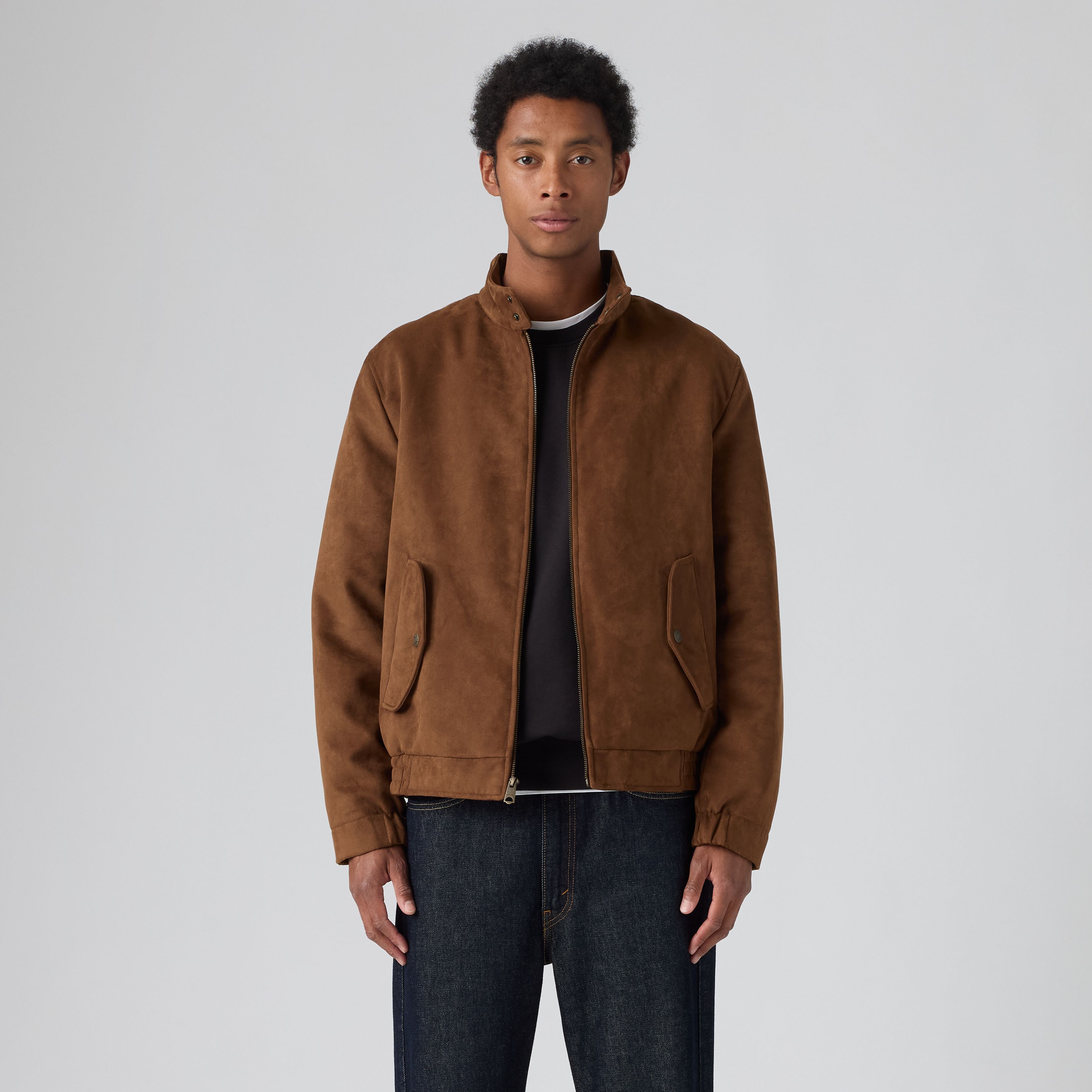 Faux Suede Harrington Bomber 3