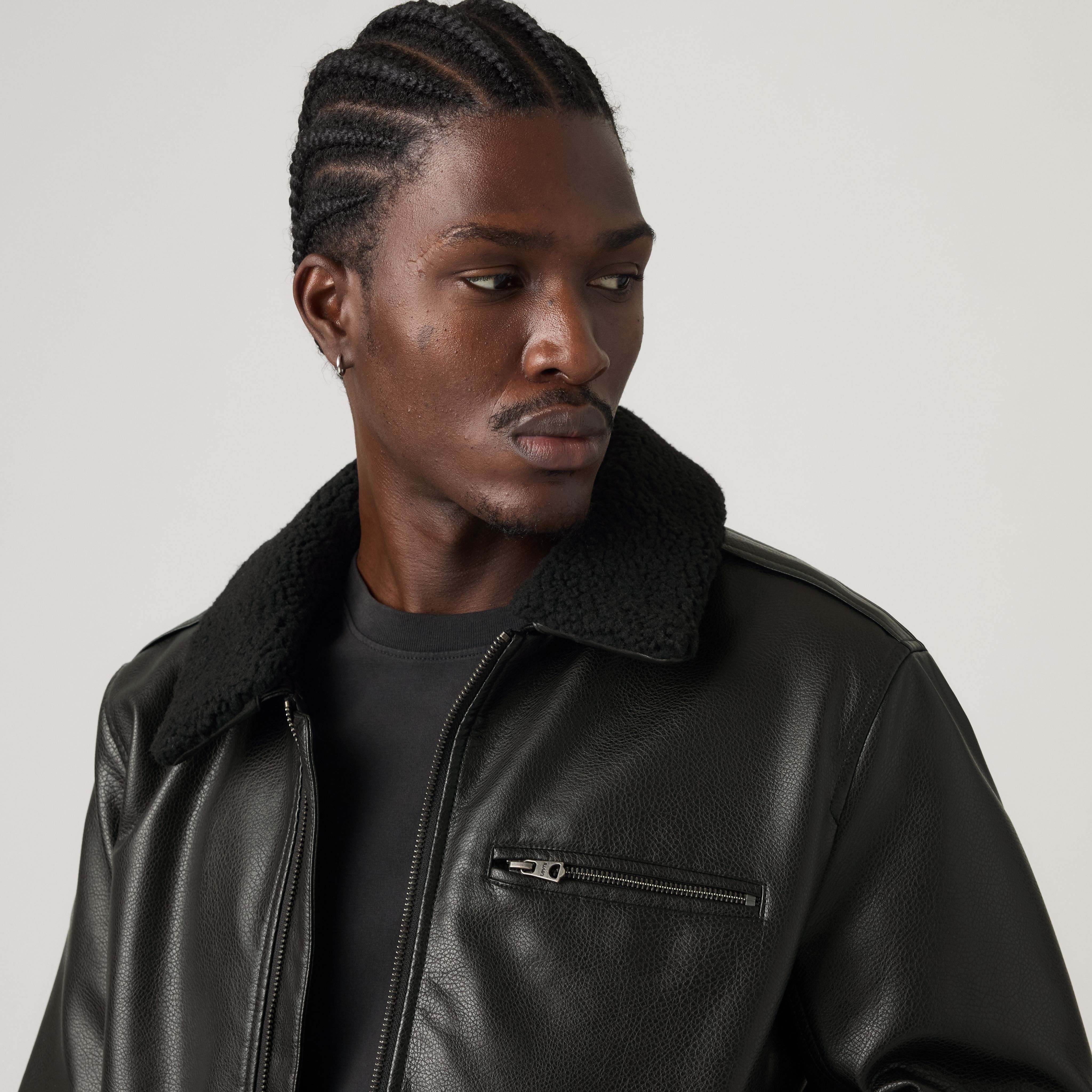 Мужская куртка Levi's Faux Leather Aviator Bomber — фото 2