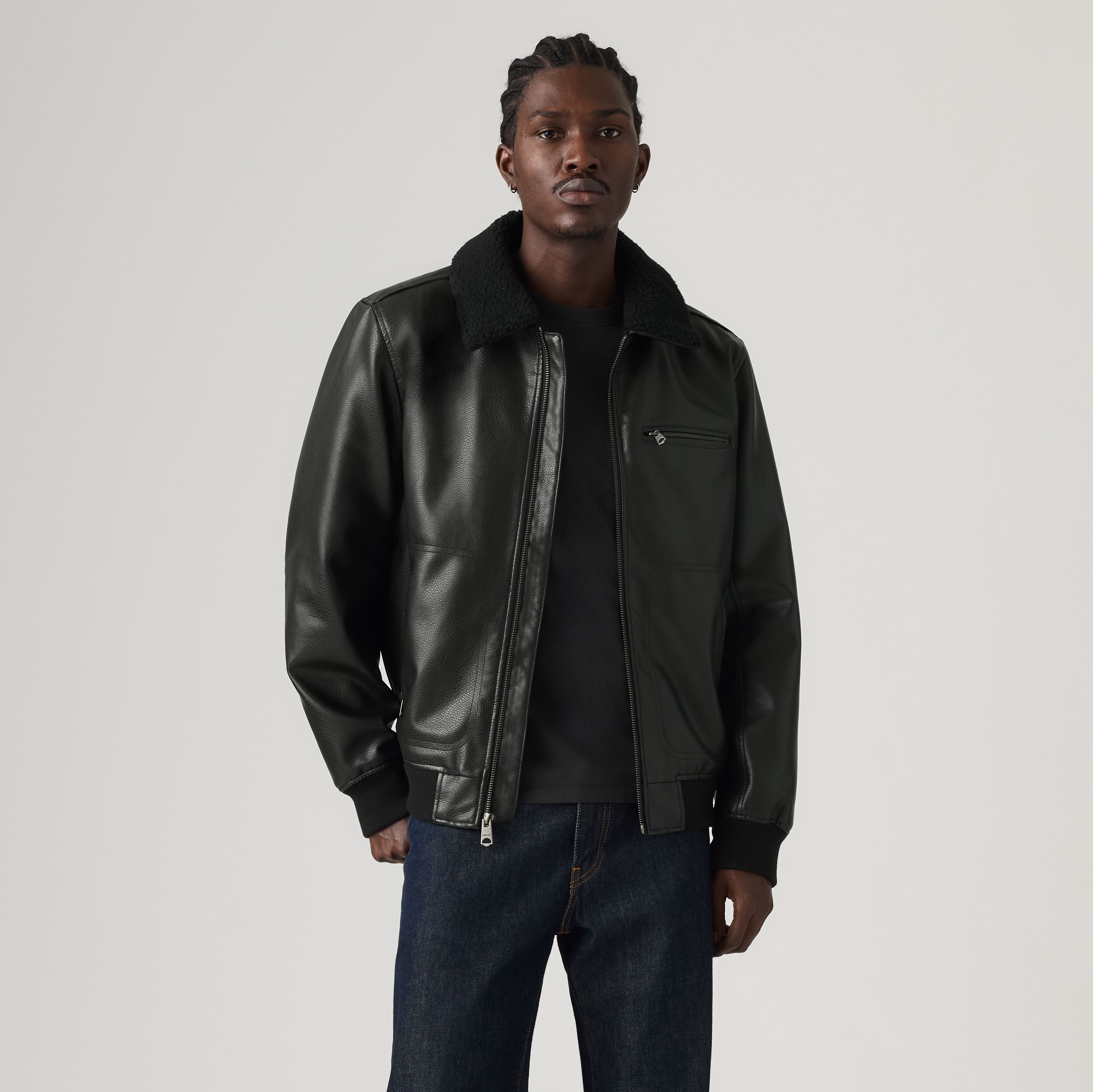 Мужская куртка Levi's Faux Leather Aviator Bomber — фото 3