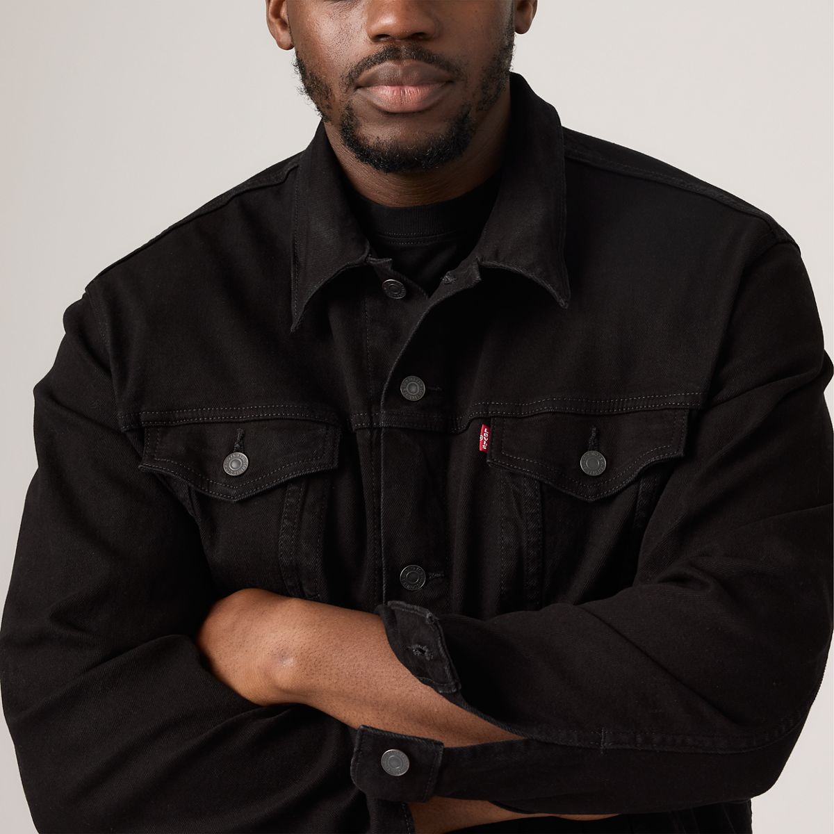 Trucker Jacket (Big) — Last Nite - Black