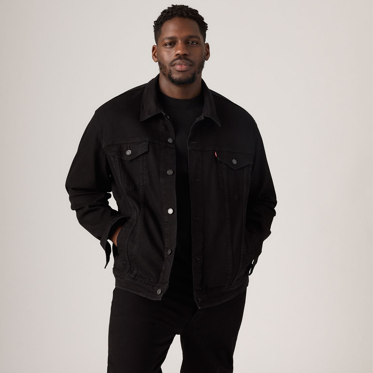 Trucker Jacket (Big) — Last Nite - Black