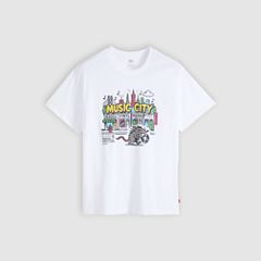 Relaxed Graphic T-Shirt — Music City Vinyls White Plus - White 5