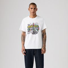 Relaxed Graphic T-Shirt — Music City Vinyls White Plus - White 3