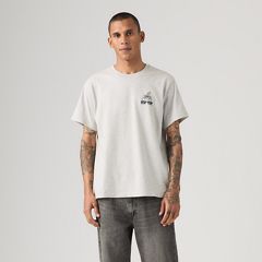 Relaxed Graphic T-Shirt — Beat Cafe Light Heather Grey - Grey 3