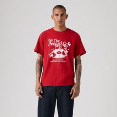 Relaxed Graphic T-Shirt — Off The Record Emboldened - Red 3