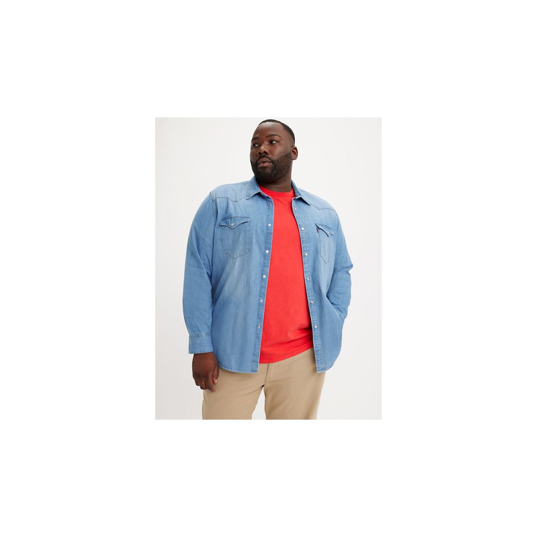 Levi's Barstow Western Shirt Chambray (Big) - Men's