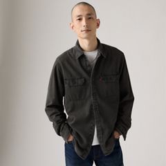 Jackson Relaxed Corduroy Worker — Cosmo Washed Plaid - Black 1