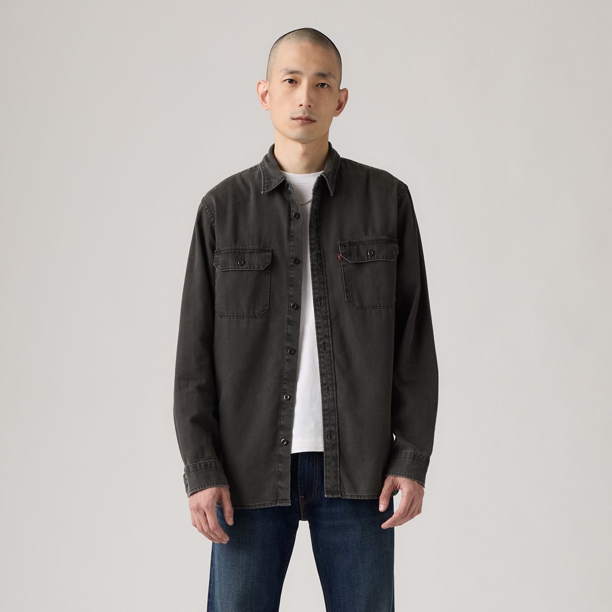 Jackson Relaxed Corduroy Worker — Cosmo Washed Plaid - Black