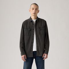 Jackson Relaxed Corduroy Worker — Cosmo Washed Plaid - Black 2