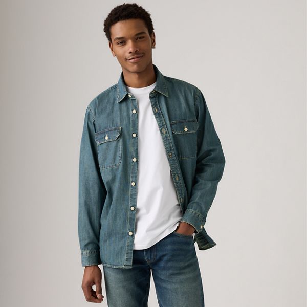 Jackson Worker Overshirt — Chopper Dark Wash - Blue