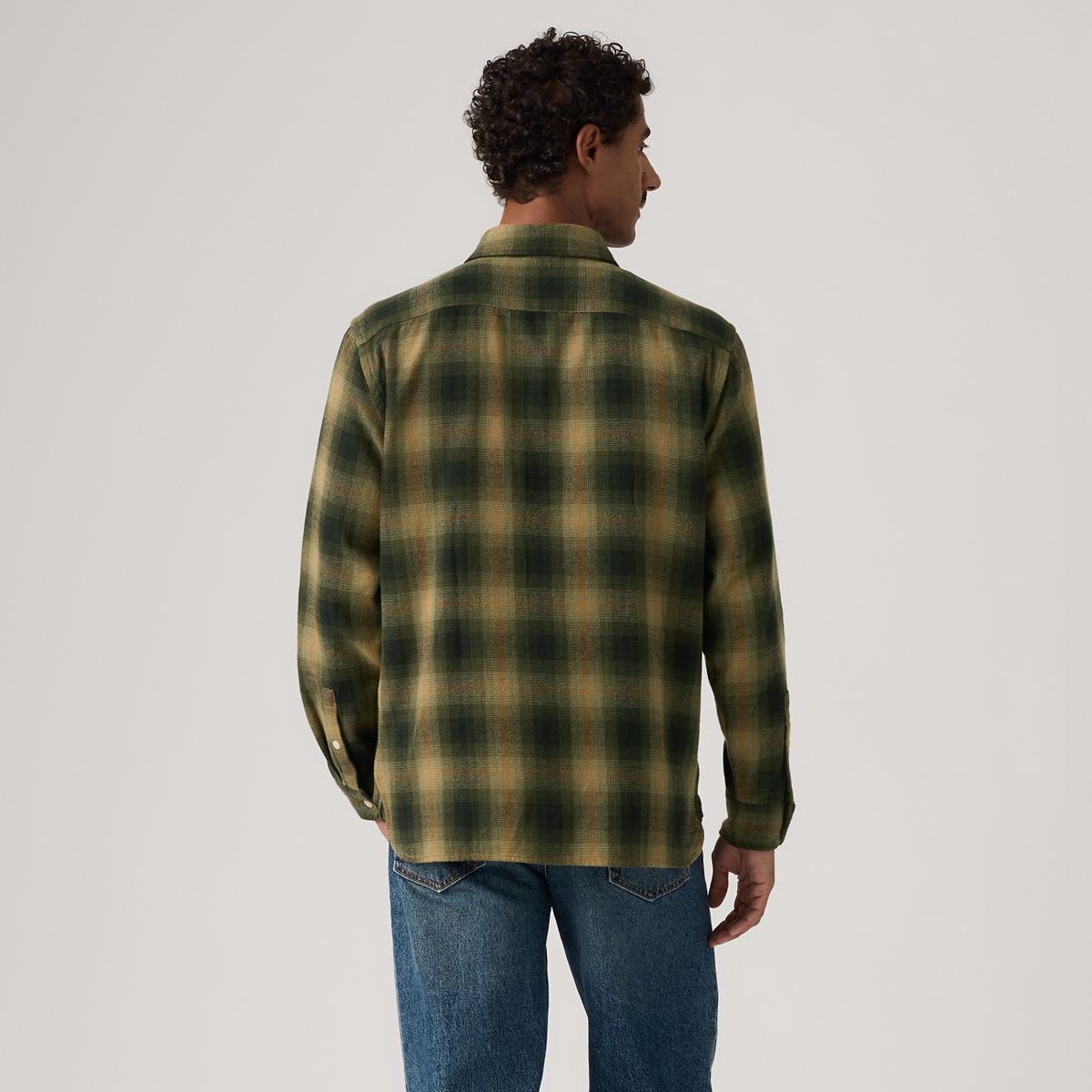 Jackson Relaxed Corduroy Worker — Jericho Plaid Rosin - Green