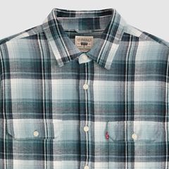 Jackson Relaxed Corduroy Worker — Emil Plaid Stormy Sea - Blue 6