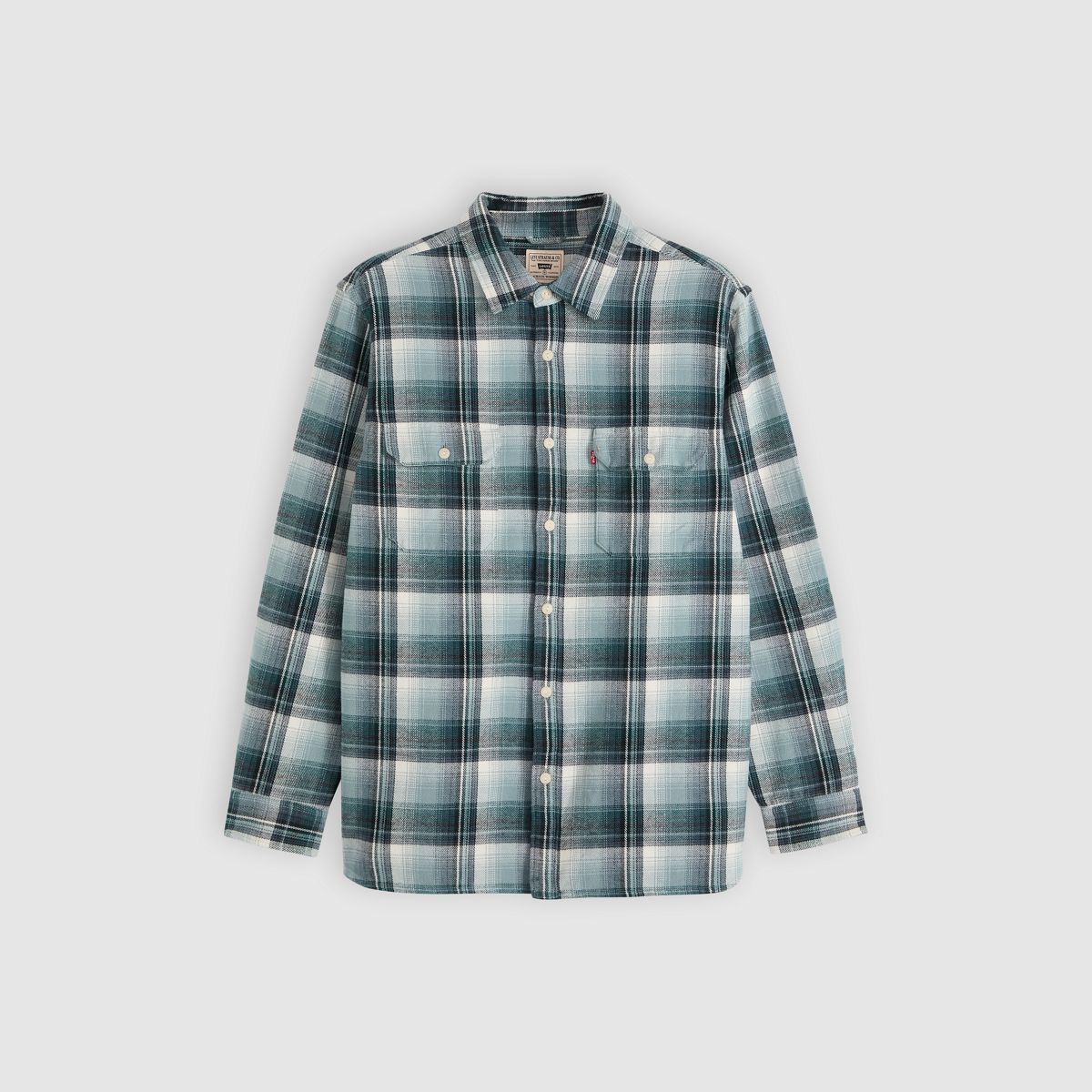 Jackson Relaxed Corduroy Worker — Emil Plaid Stormy Sea - Blue