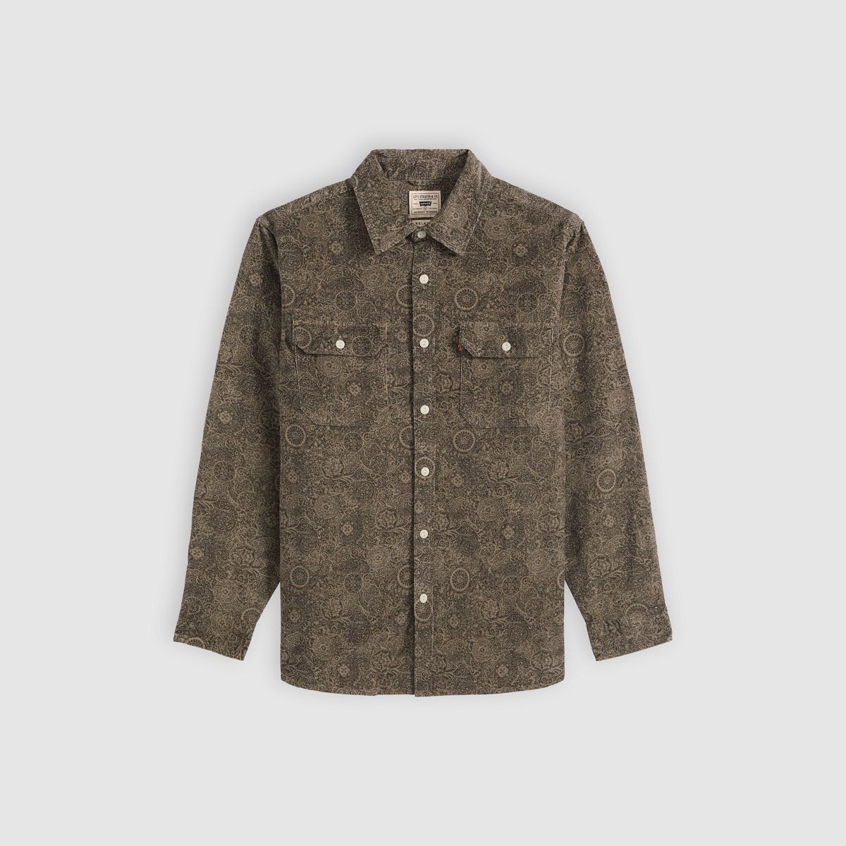 Jackson Relaxed Corduroy Worker — Rogelio Print Brindle - Brown