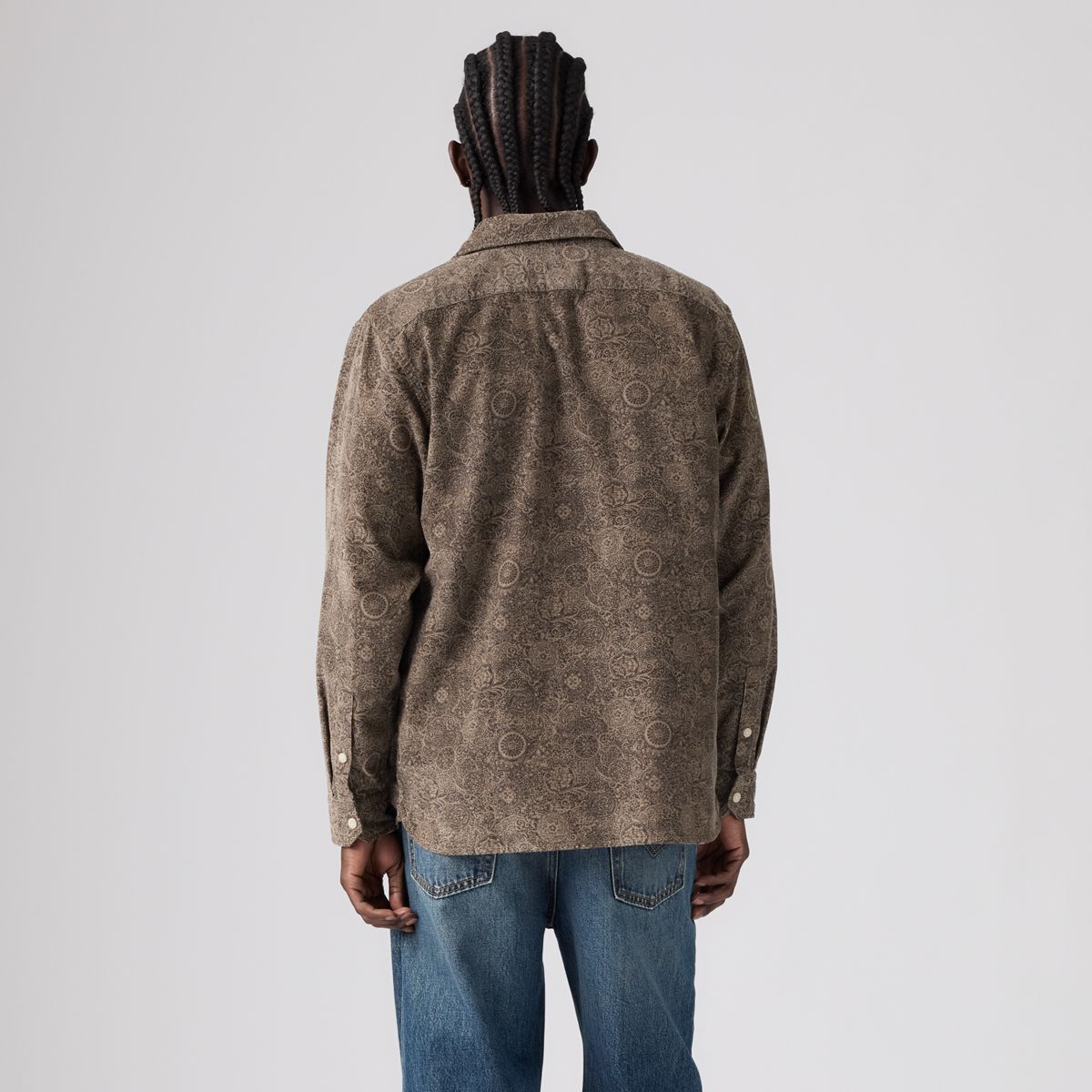 Jackson Relaxed Corduroy Worker — Rogelio Print Brindle - Brown