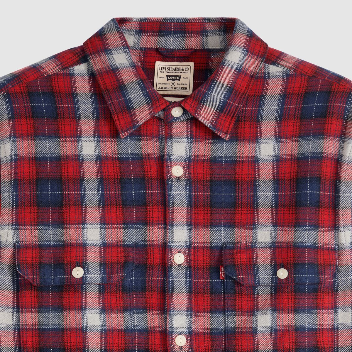 Jackson Relaxed Corduroy Worker — Jino Plaid Naval Academy - Multi-Color