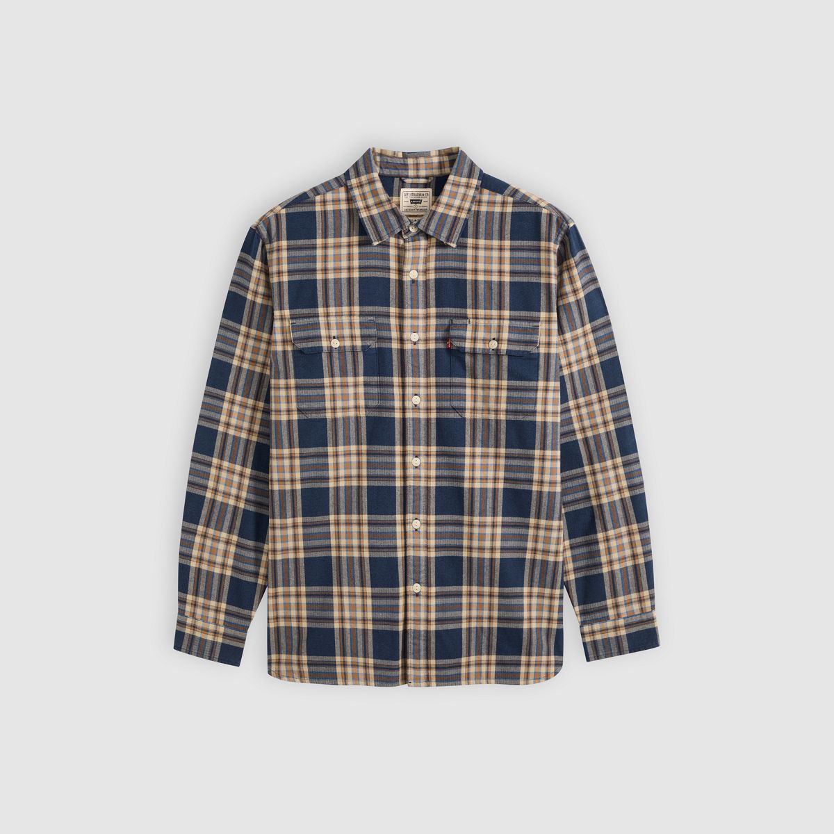 Jackson Relaxed Corduroy Worker — Bryn Plaid Sargasso Sea - Multi Colour