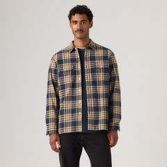 Jackson Relaxed Corduroy Worker — Bryn Plaid Sargasso Sea - Multi Colour 3