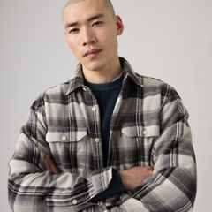 Jackson Relaxed Corduroy Worker — Emil Plaid Ghost Gray - Grey 2