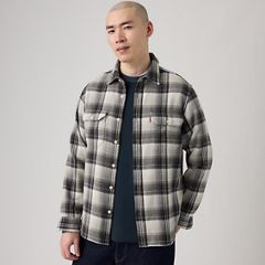 Jackson Relaxed Corduroy Worker — Emil Plaid Ghost Gray - Grey 1