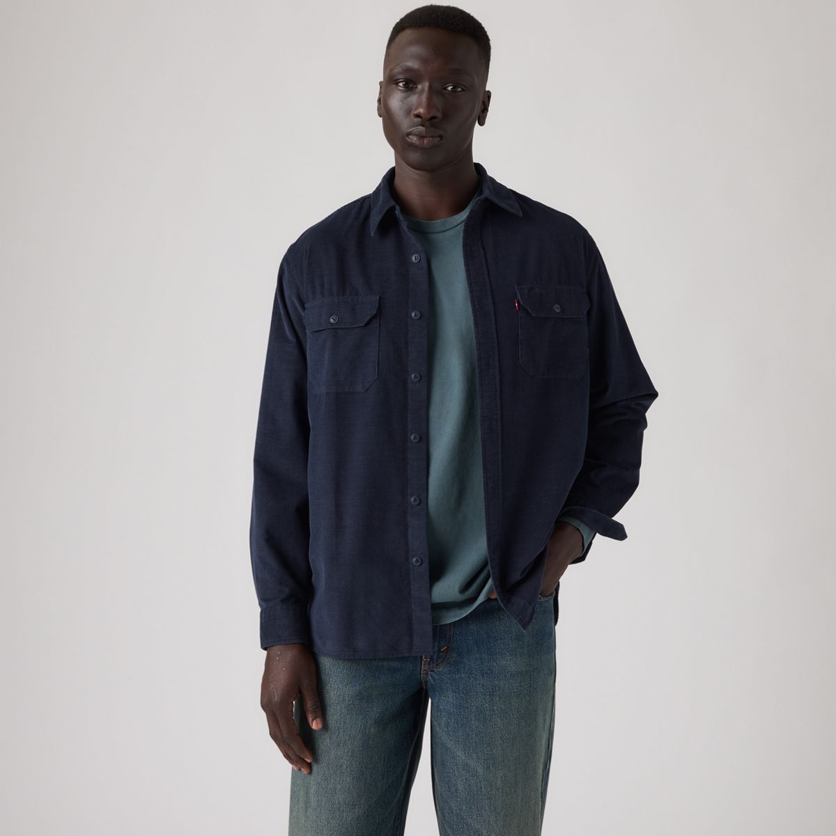 Jackson Relaxed Corduroy Worker — Nightfall Navy - Blue