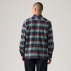 Classic Relaxed Flannel Worker — Medina Plaid Nightfall Navy - Multi-Color 4