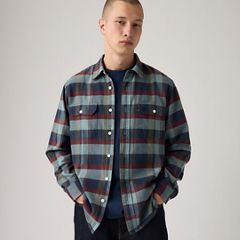 Classic Relaxed Flannel Worker — Medina Plaid Nightfall Navy - Multi-Color 1
