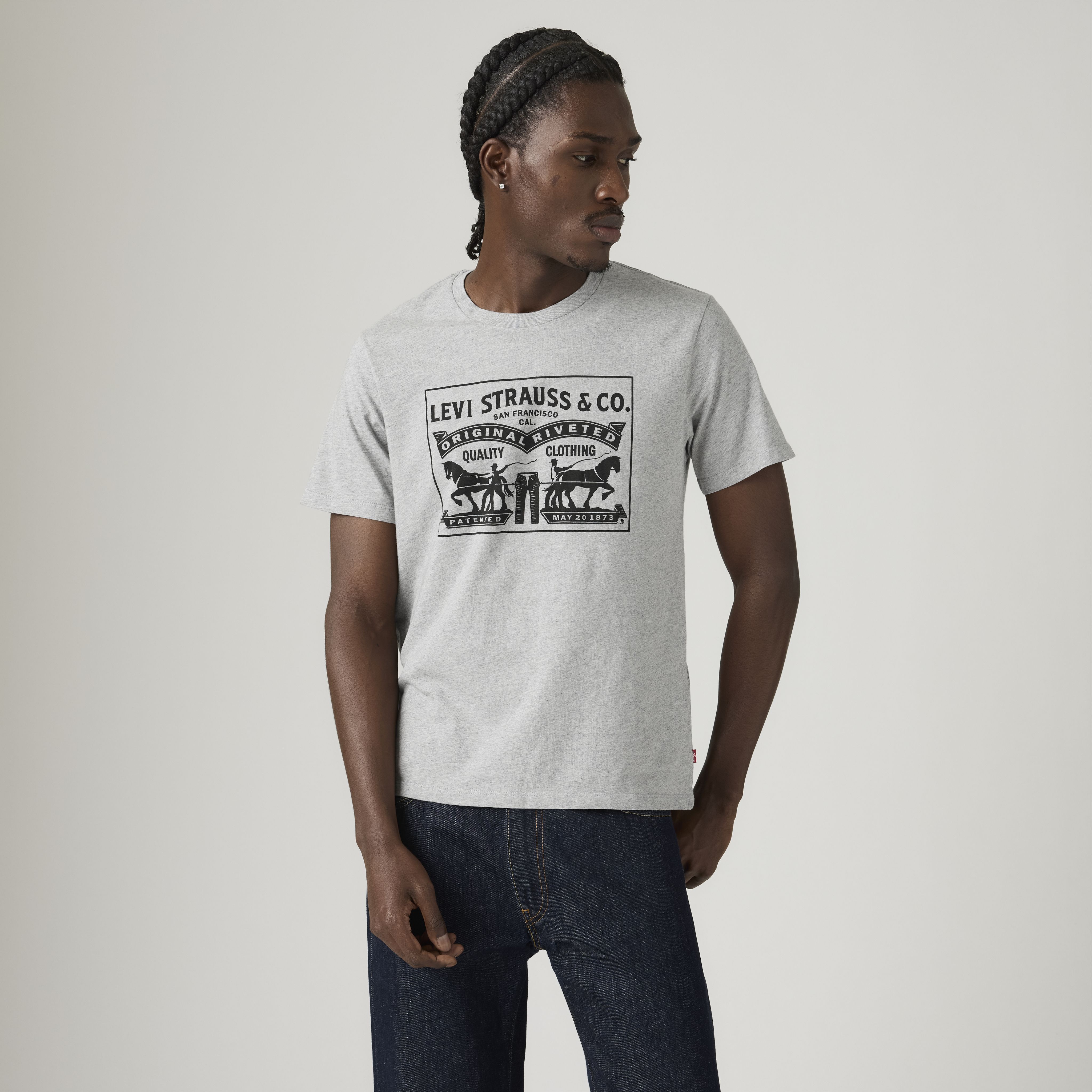 T-shirt graphique aux deux chevaux 1